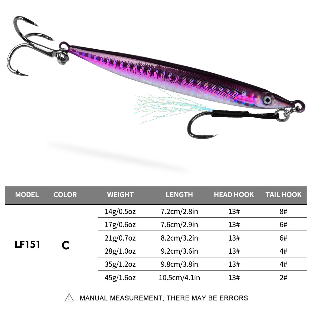 #71 Slow Pitch Jigs 14g 17g 21g 28g 35g 45g