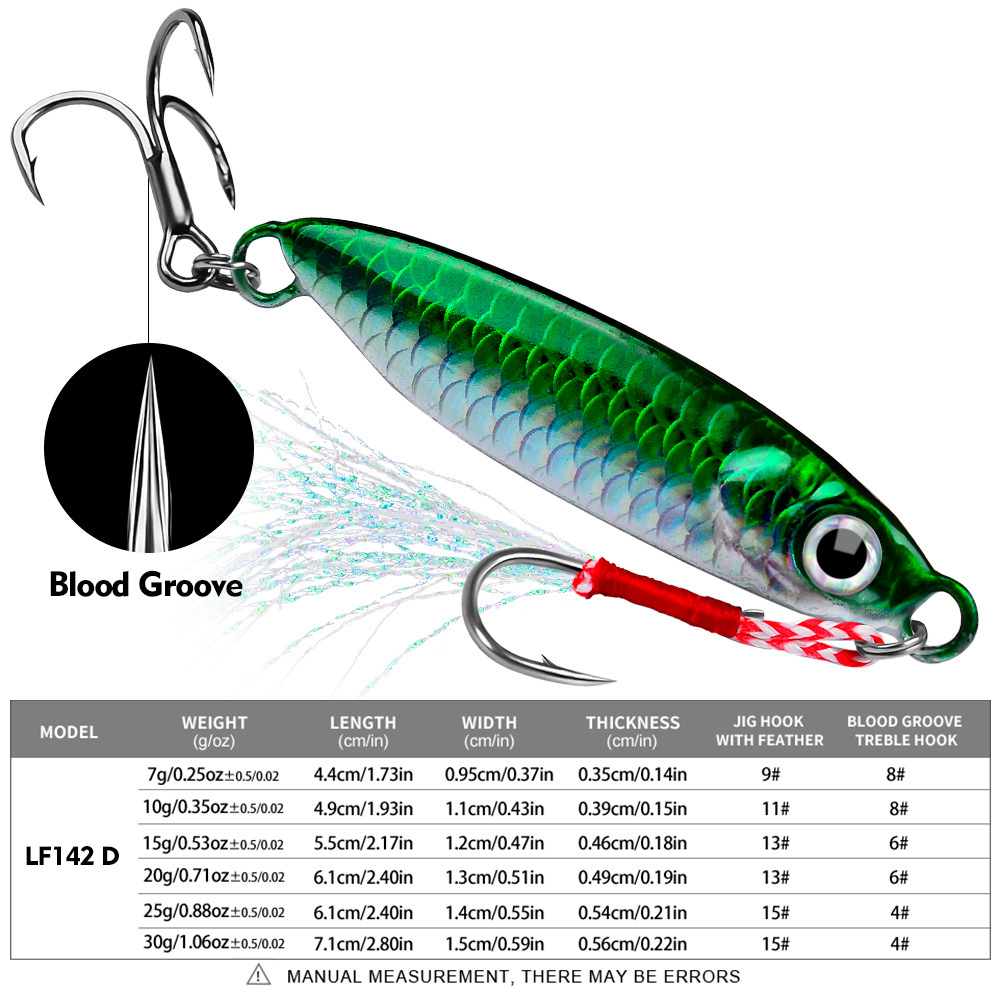 #62 Slow Pitch Jigs 7g 10g 15g 20g 30g