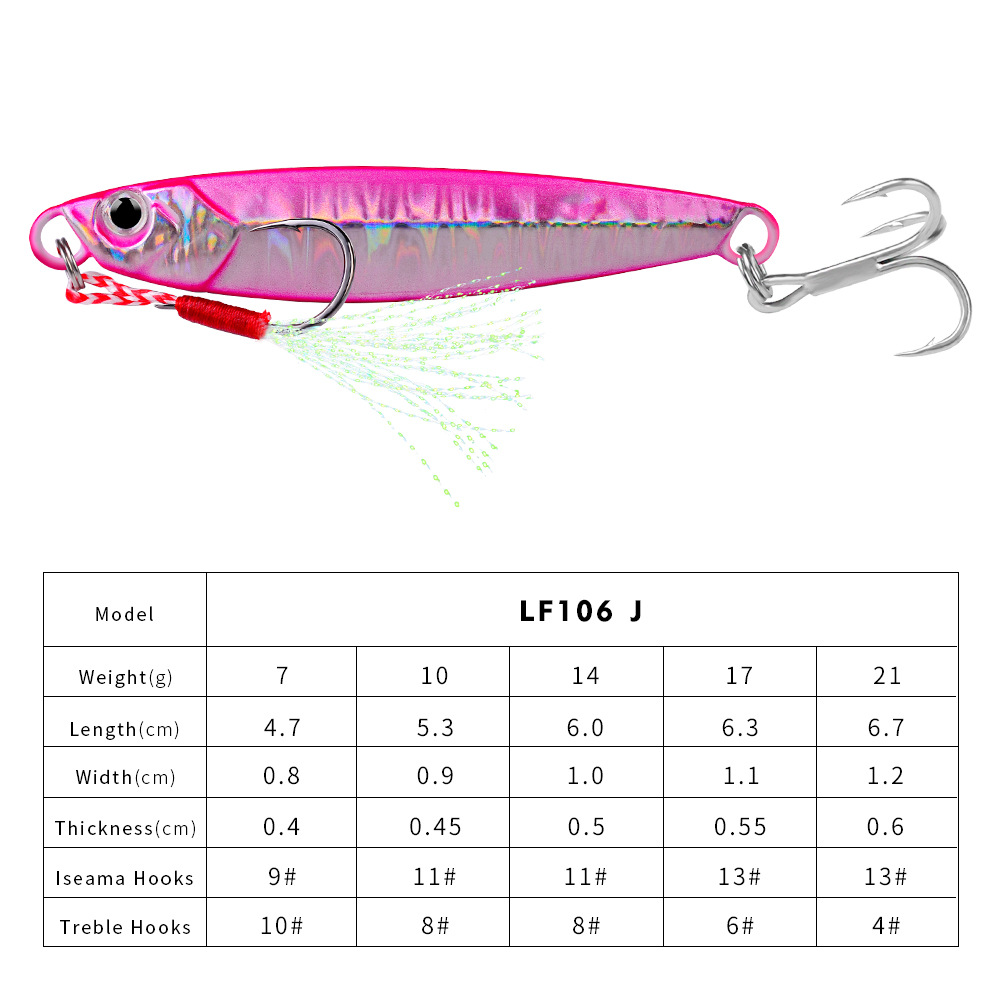 #73 Slow Pitch Jigs 7g 10g 14g 17g 21g