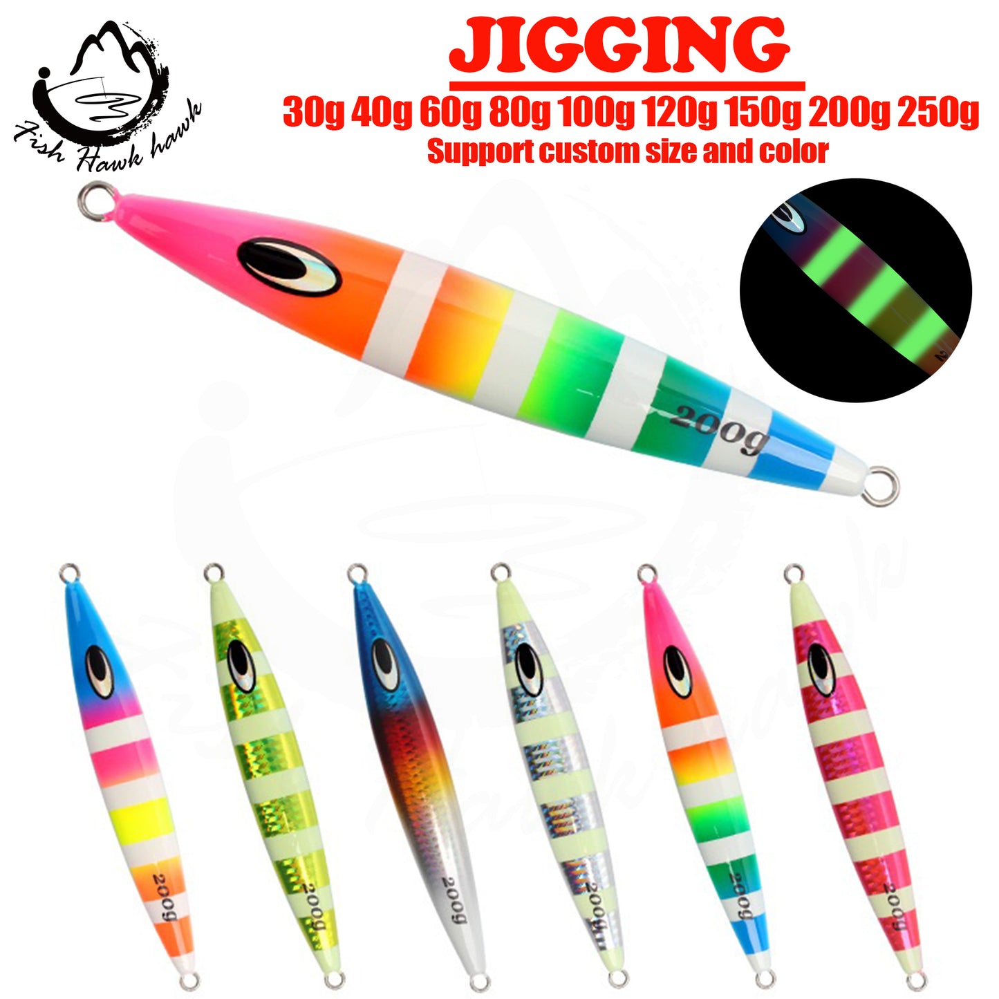 #35 Slow/Speed Jigs 30g 40g 60g 80g 100g 120g 150g 200g 250g