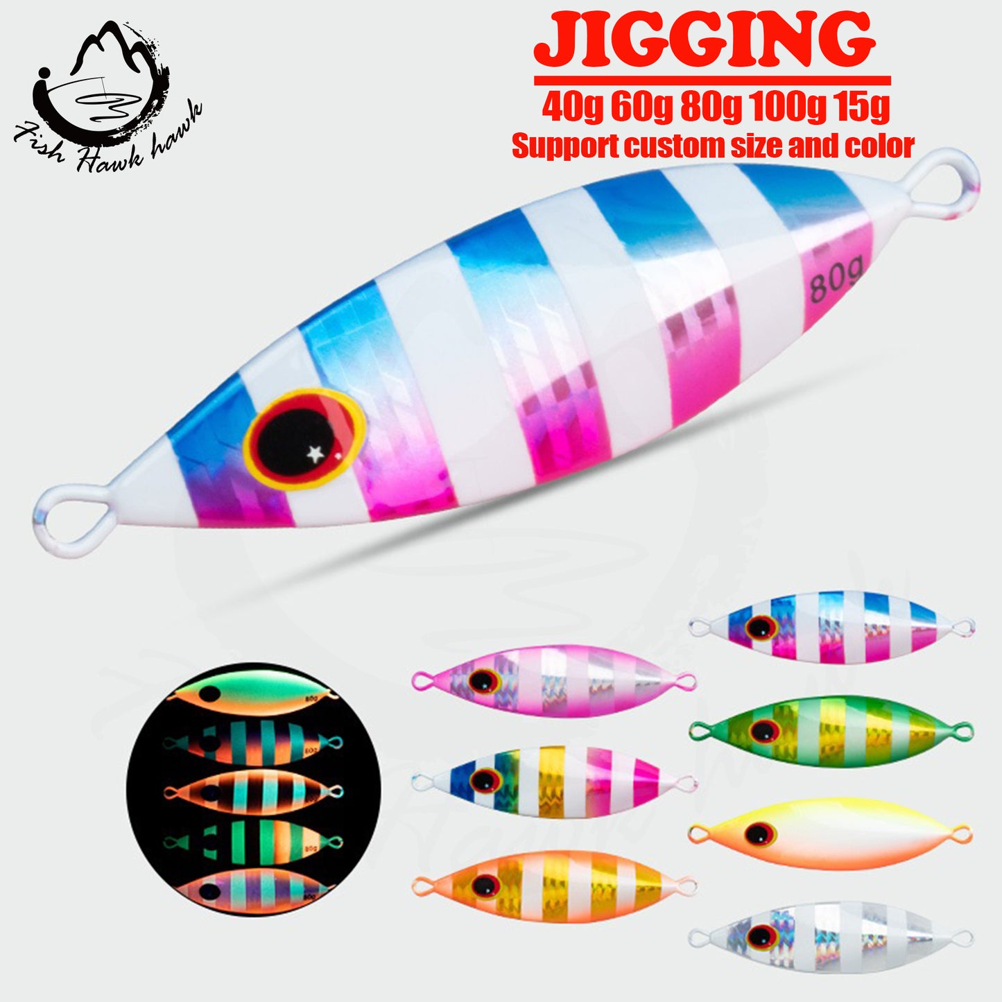 #25 Slow Pitch Jigs 40g 60g 80g 100g 150g