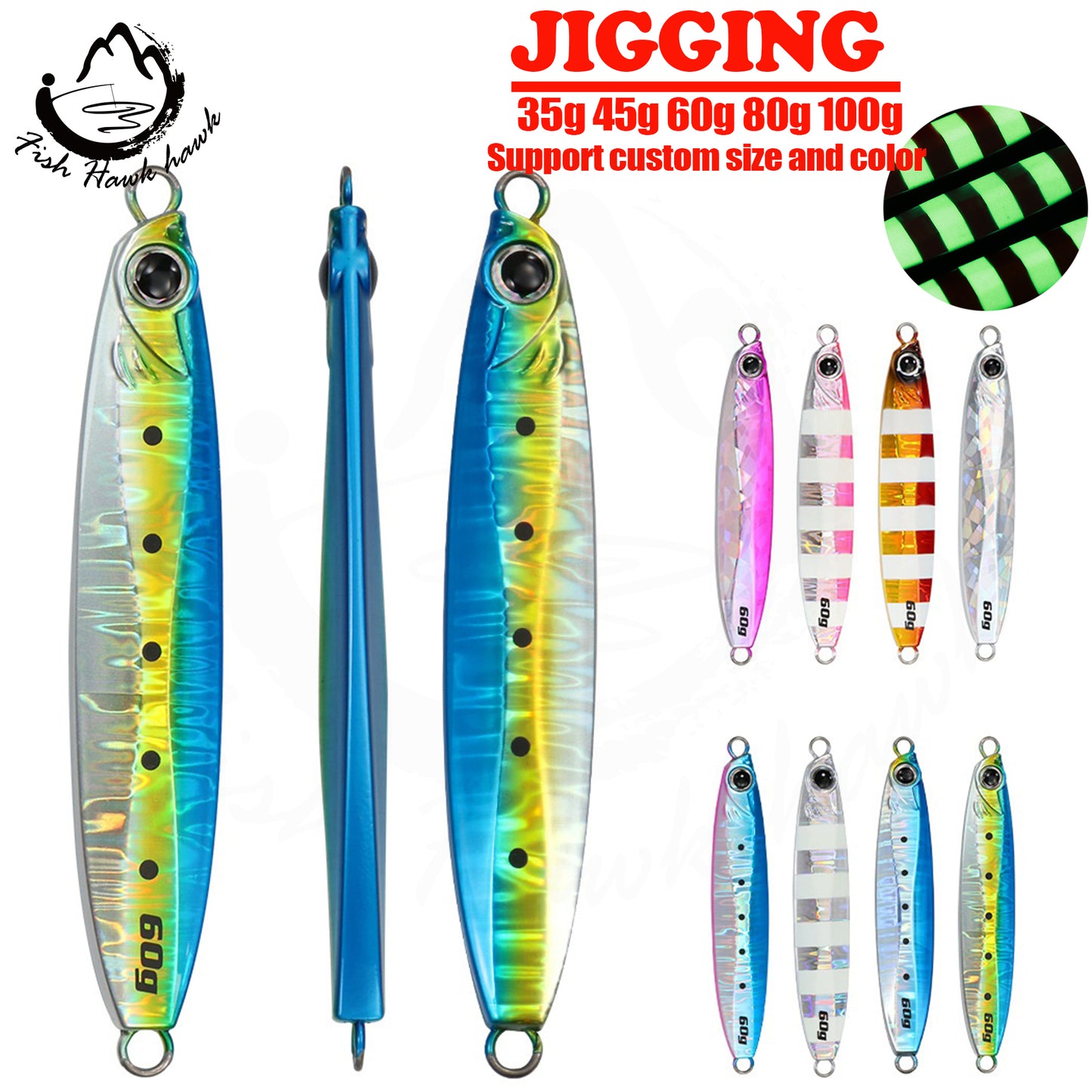 #18 Slow/Speed Jigs 35g 45g 60g 80g 100g