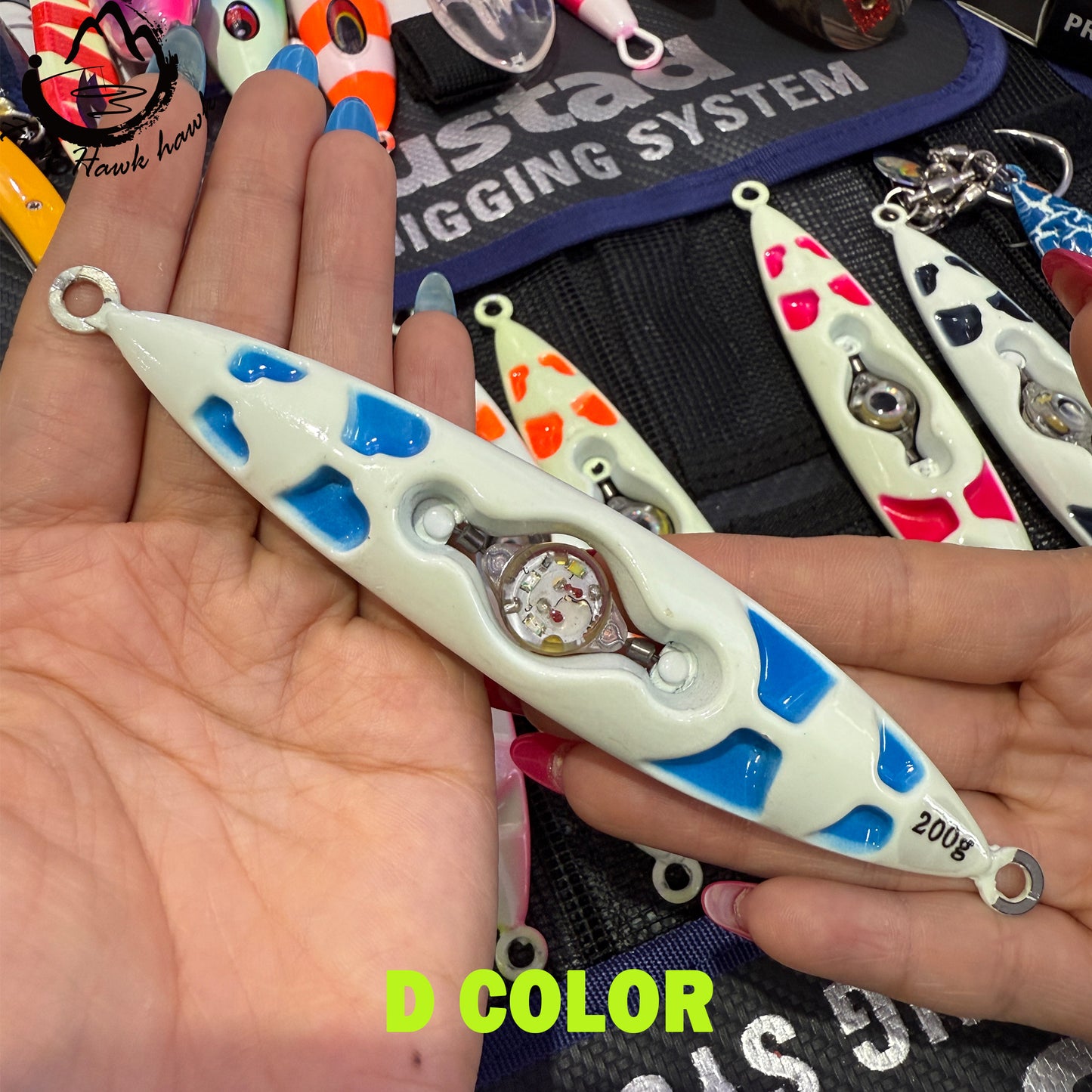 New 3D LED Bait Light Jigpara Slow Pitch Jig High Performance Jigging Lure with Glow Paint 100g 120g 150g 200g 250g