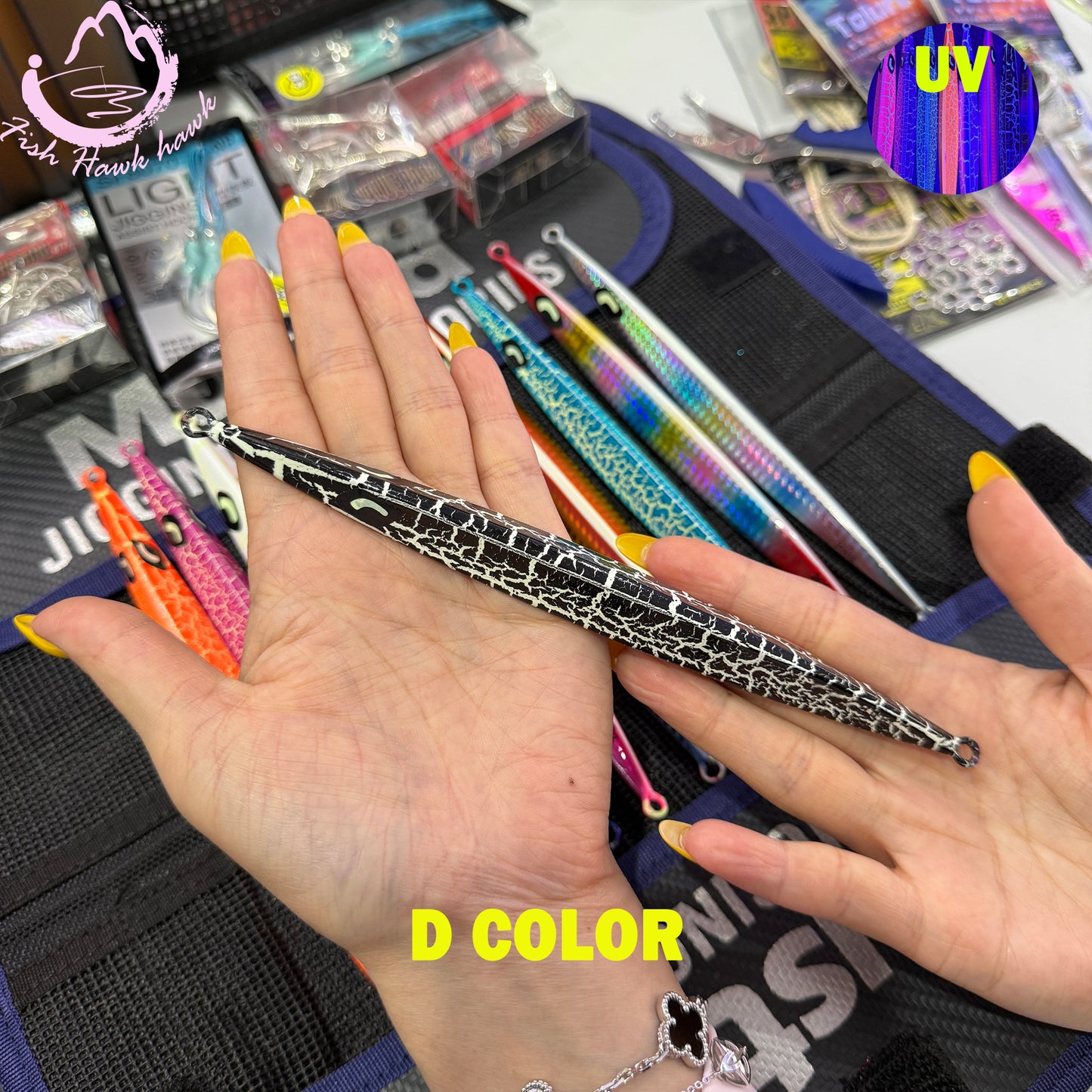 New Wholesale/Retail 100g 150g 200g 250g 300g 400g 500g Luminous Crack Colors Saltwater Slow Pitch Jigging Lure