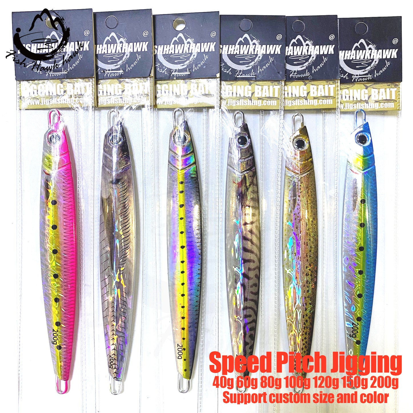L #9 Slow/Speed Jigs 40g 60g 80g 100g 120g 150g 200g
