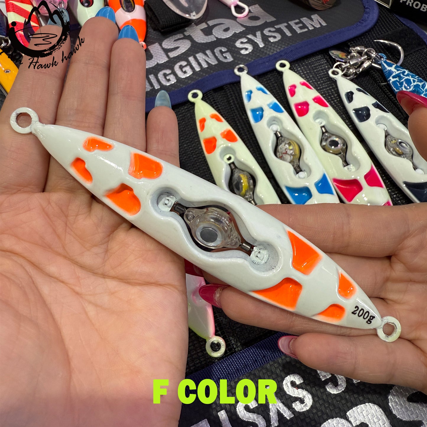 New 3D LED Bait Light Jigpara Slow Pitch Jig High Performance Jigging Lure with Glow Paint 100g 120g 150g 200g 250g