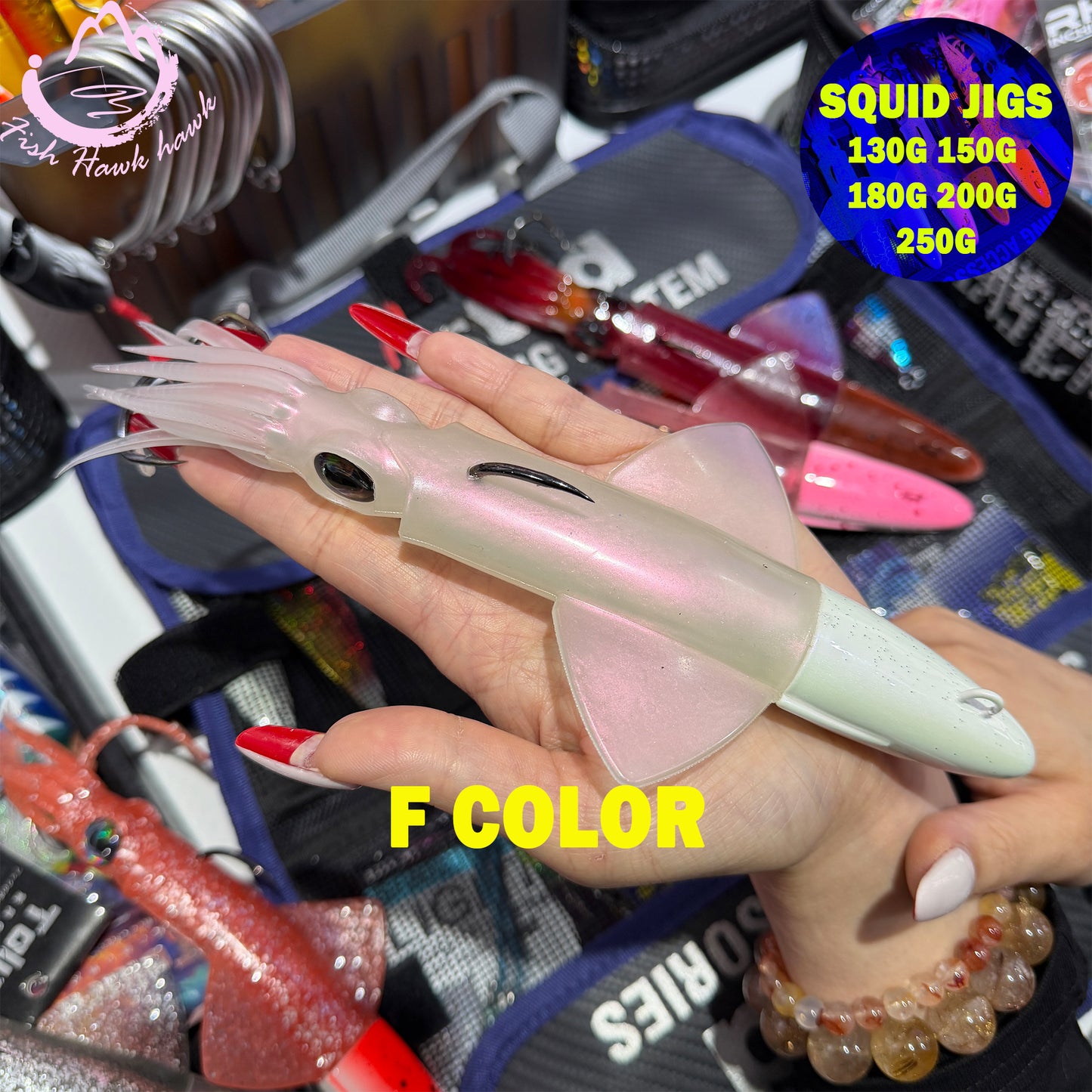 #8 130g 150g 180g 200g 250g Glow Slow Pitch Metal Jigging Jigs Lure
