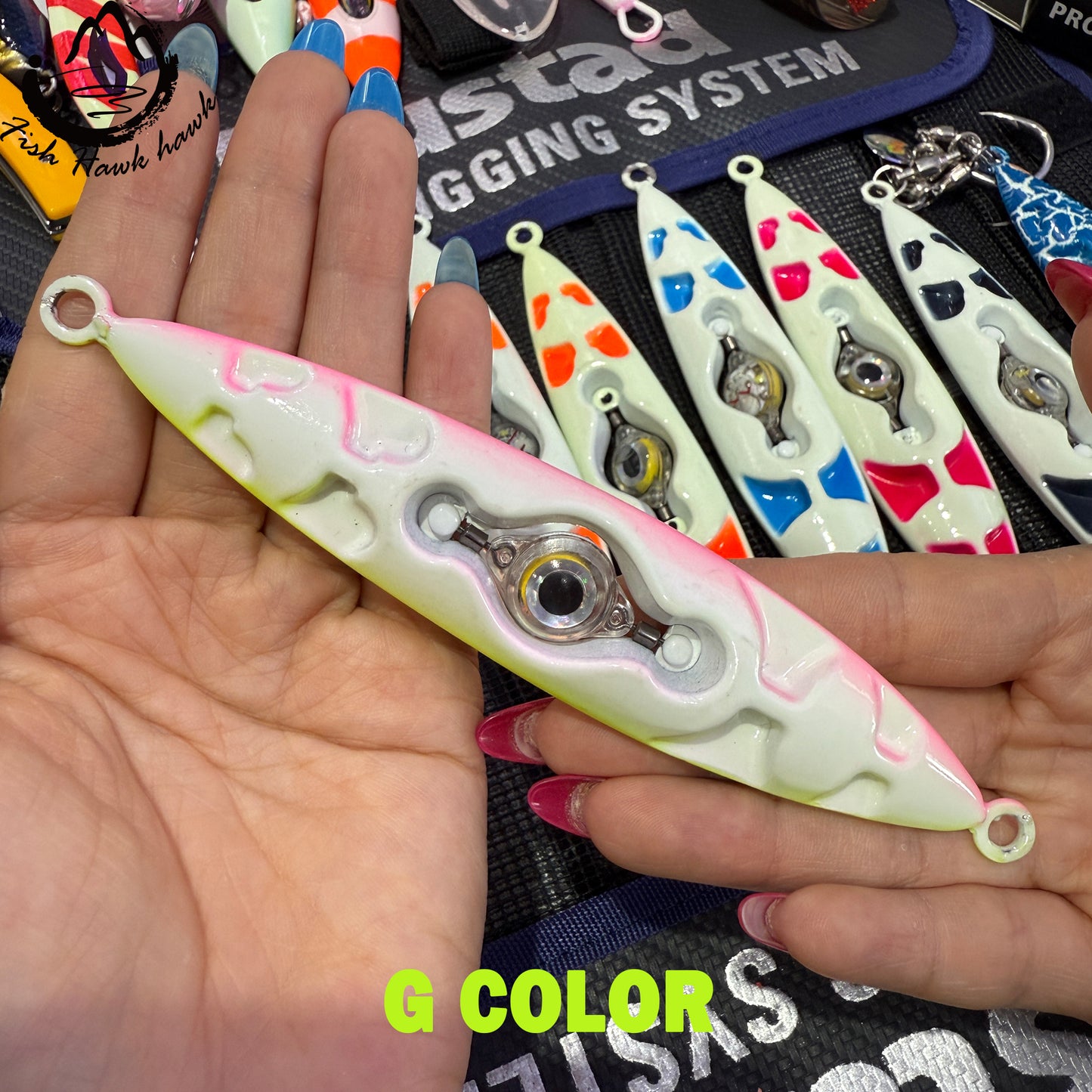 New 3D LED Bait Light Jigpara Slow Pitch Jig High Performance Jigging Lure with Glow Paint 100g 120g 150g 200g 250g