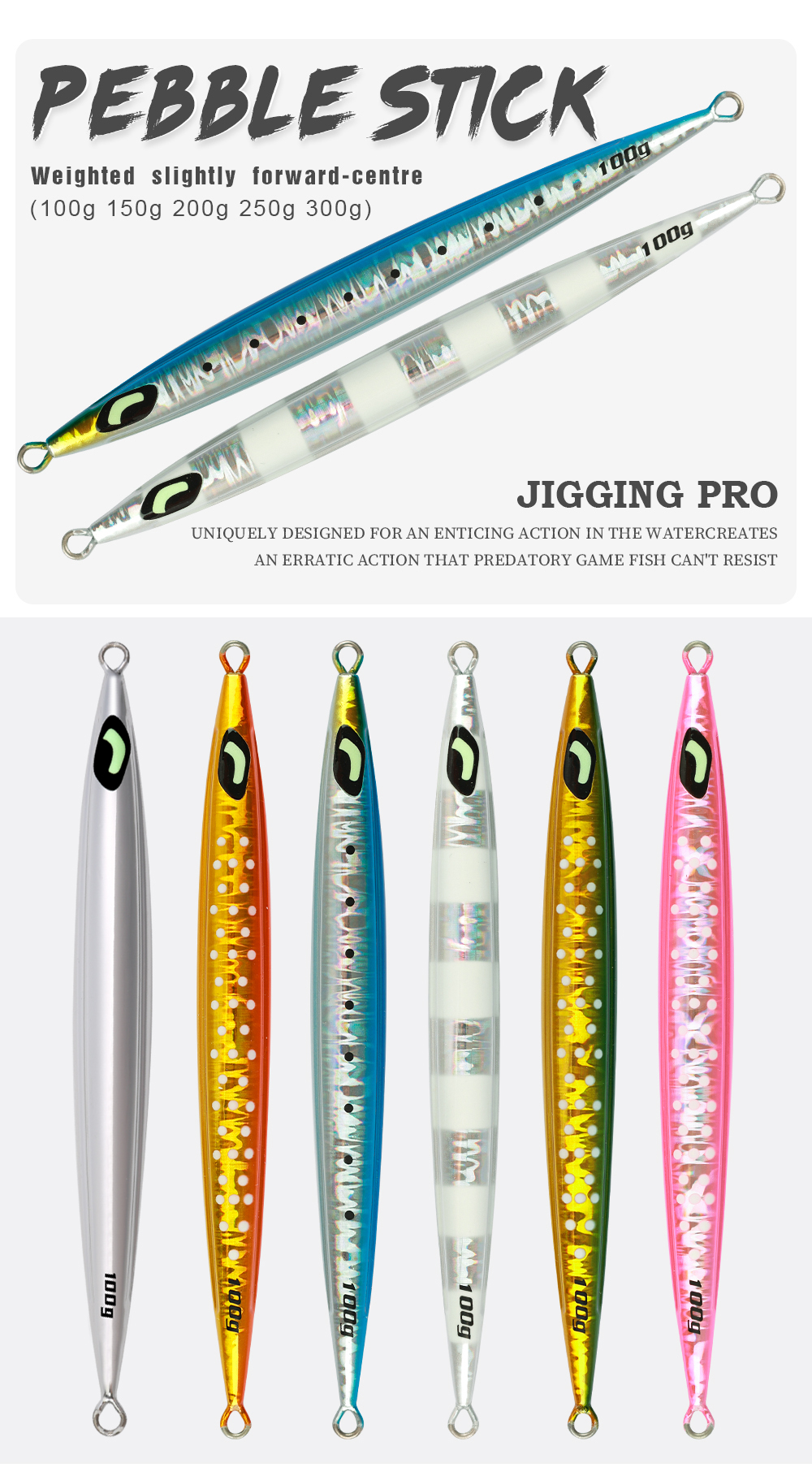 #27 Slow/Speed Jigs 100g 150g 200g 250g 300g