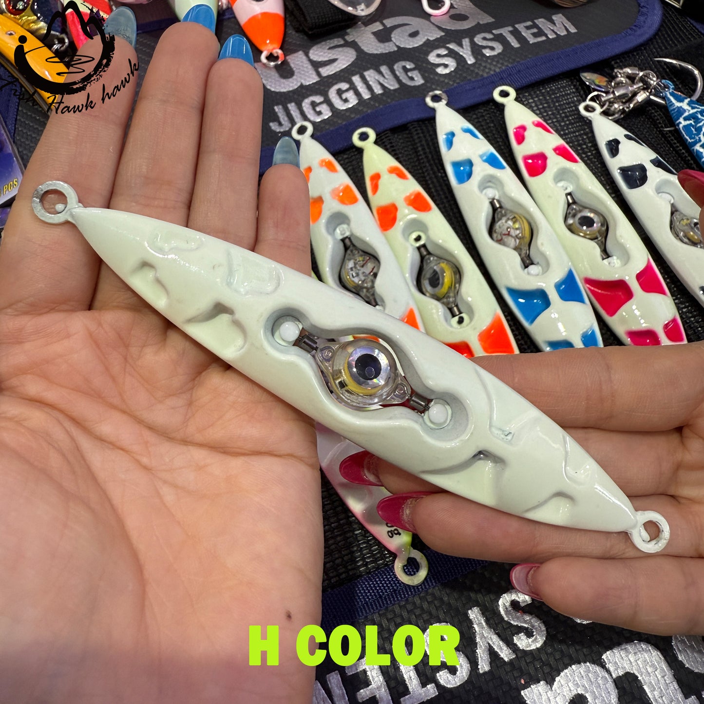 New 3D LED Bait Light Jigpara Slow Pitch Jig High Performance Jigging Lure with Glow Paint 100g 120g 150g 200g 250g