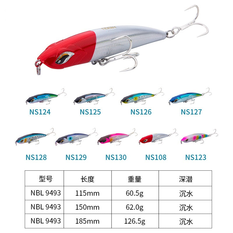 Saltwater plastic Pencil bait #29-115mm/60.5g 150mm/62g 185mm/126.5g