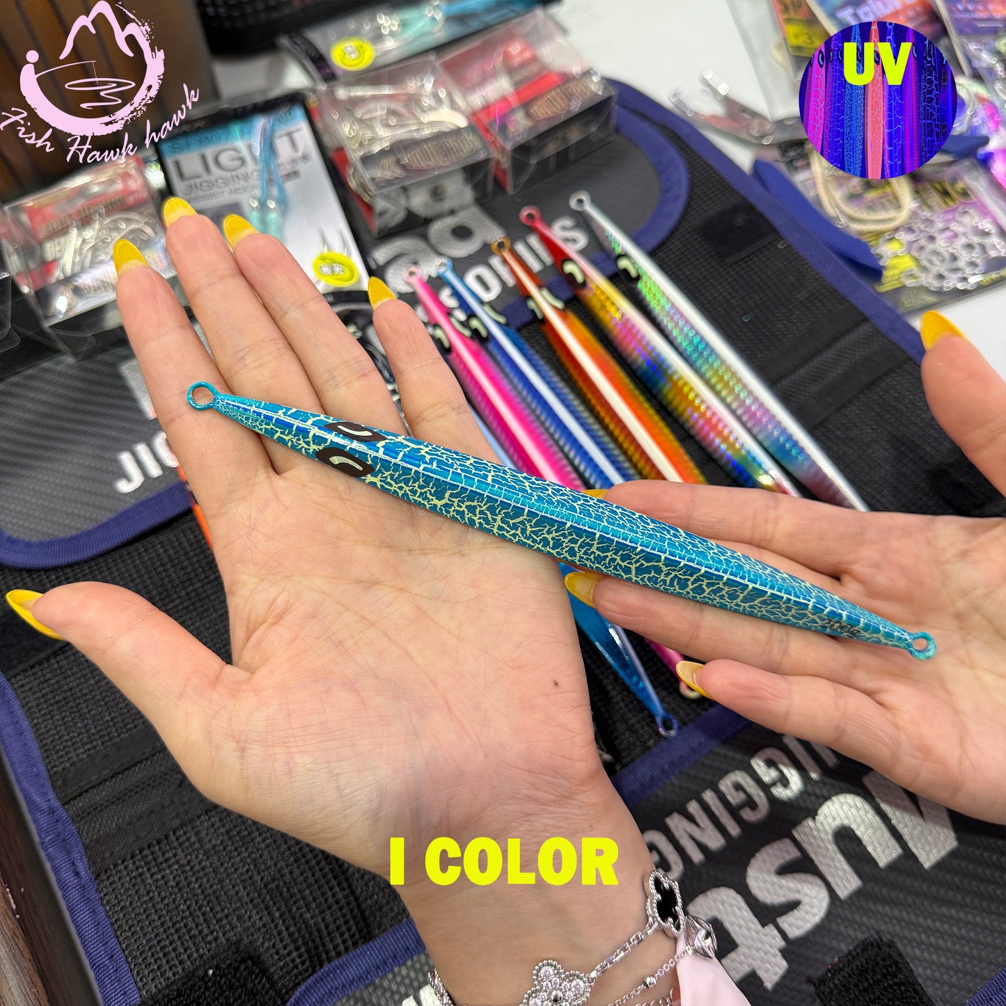 New Wholesale/Retail 100g 150g 200g 250g 300g 400g 500g Luminous Crack Colors Saltwater Slow Pitch Jigging Lure