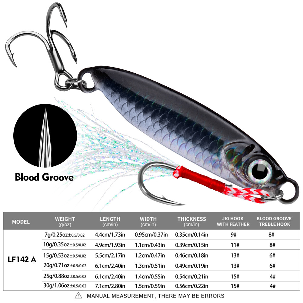 #62 Slow Pitch Jigs 7g 10g 15g 20g 30g