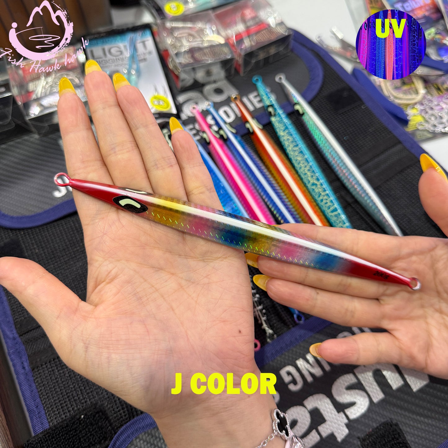 New Wholesale/Retail 100g 150g 200g 250g 300g 400g 500g Luminous Crack Colors Saltwater Slow Pitch Jigging Lure
