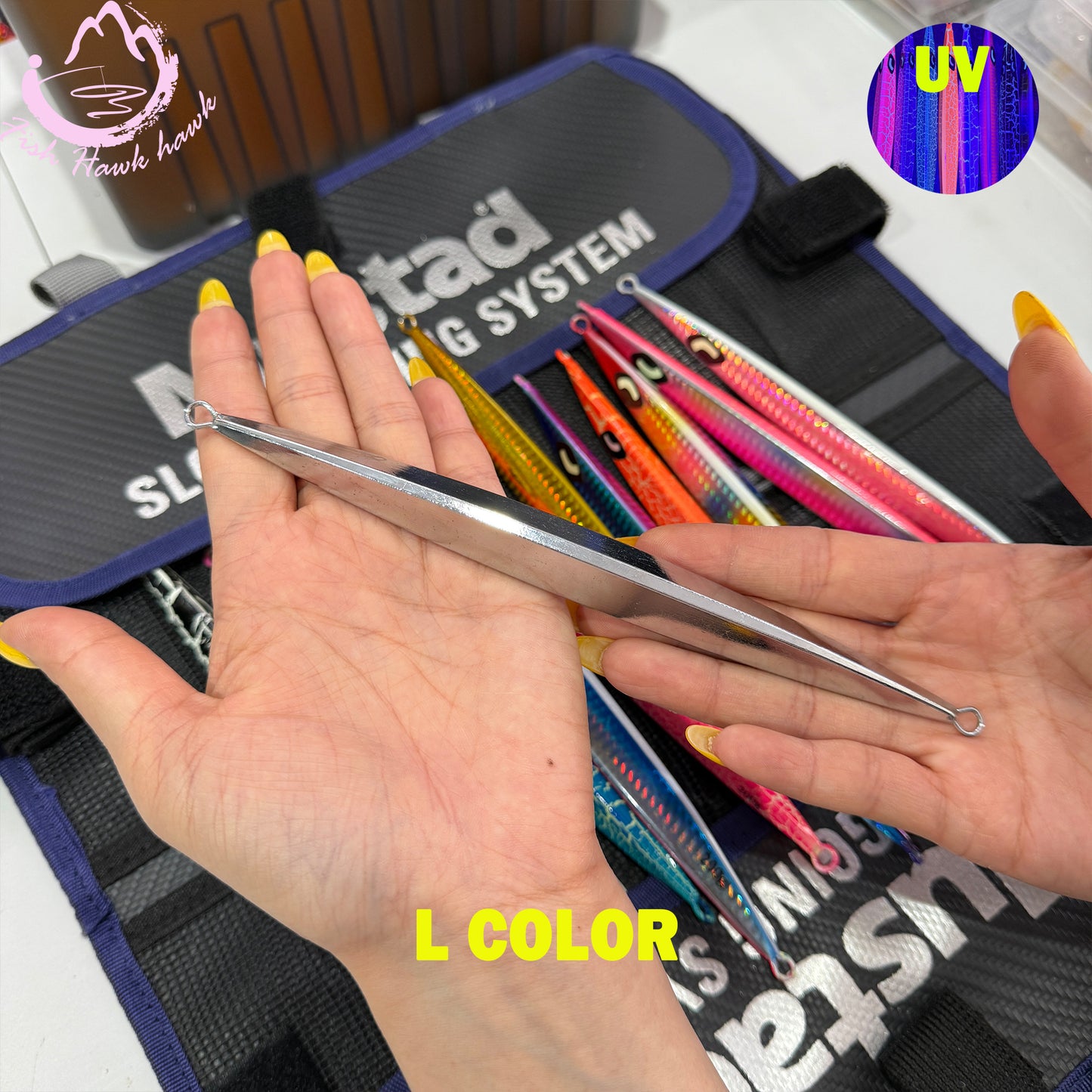 New Wholesale/Retail 100g 150g 200g 250g 300g 400g 500g Luminous Crack Colors Saltwater Slow Pitch Jigging Lure
