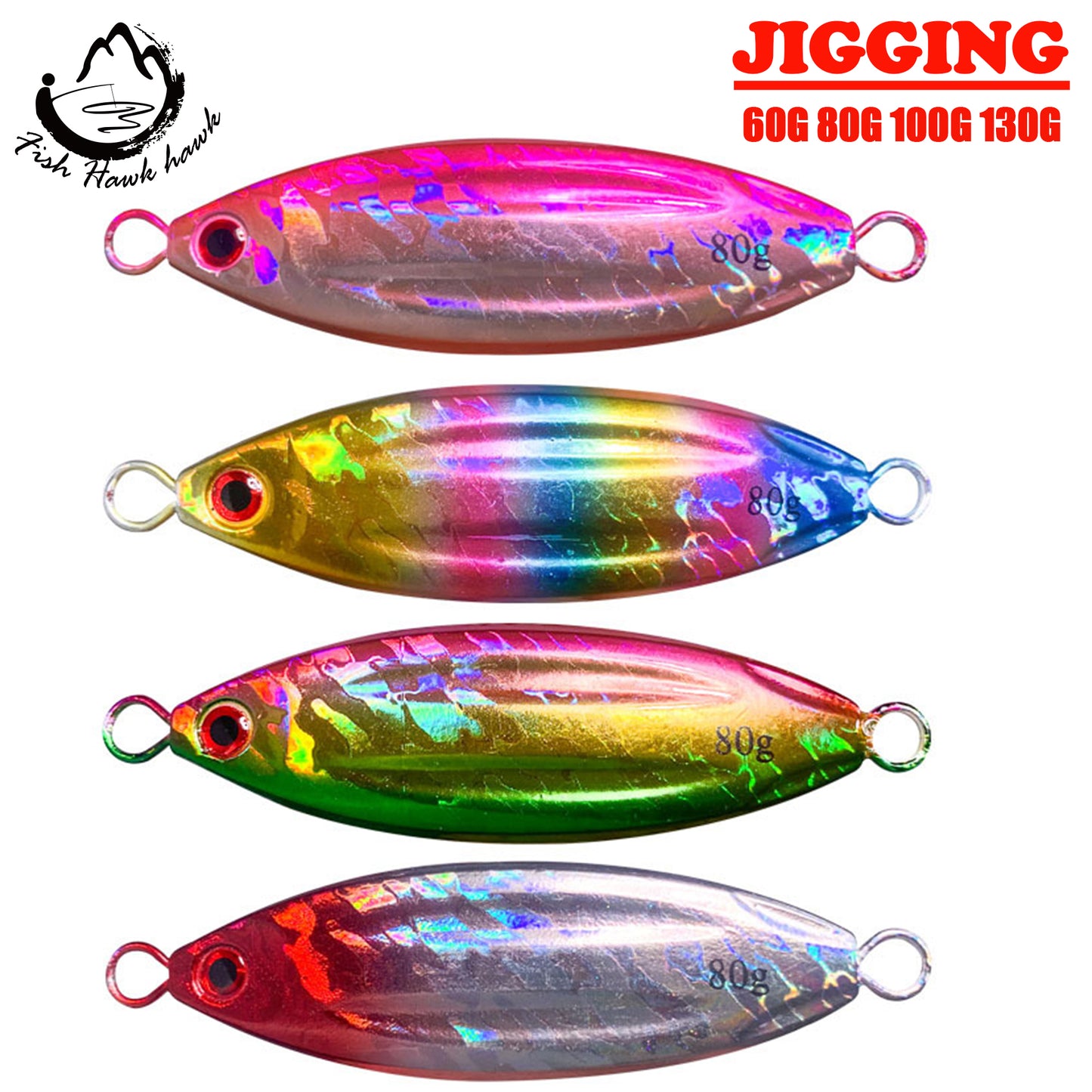 #102 Slow Pitch Jigs 60g 80g 100g 130g