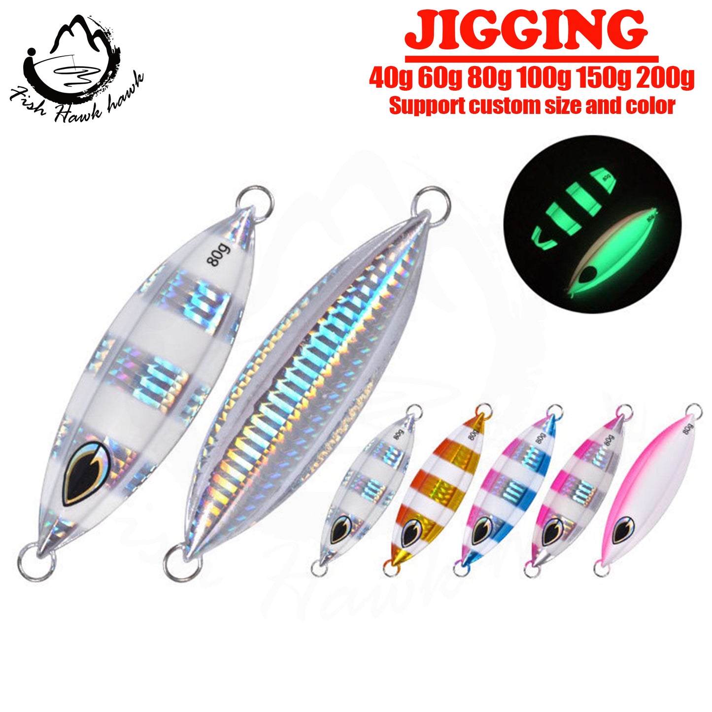 #9 Slow/Speed Jigs 40g 60g 80g 100g 150g 200g