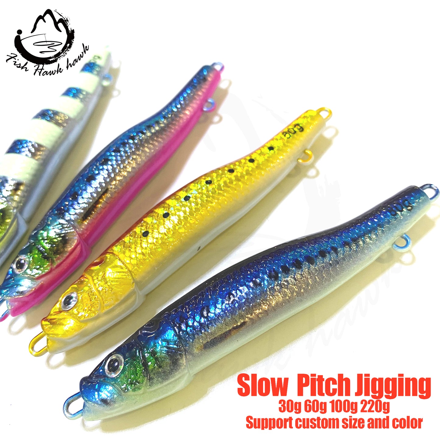 延#74 Slow/Speed Pitch Jigs Bait 30g 60g 100g 220g
