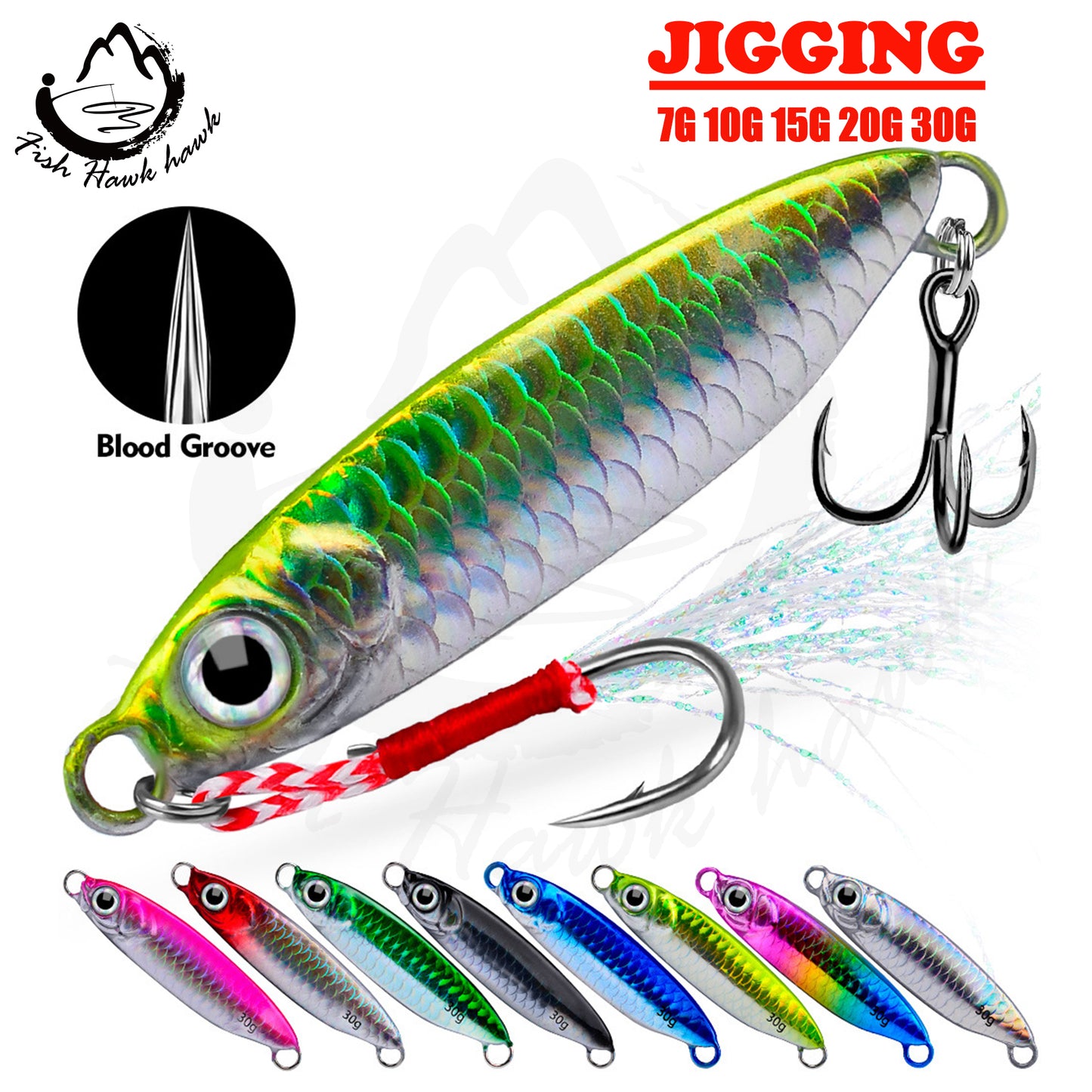 #62 Slow Pitch Jigs 7g 10g 15g 20g 30g