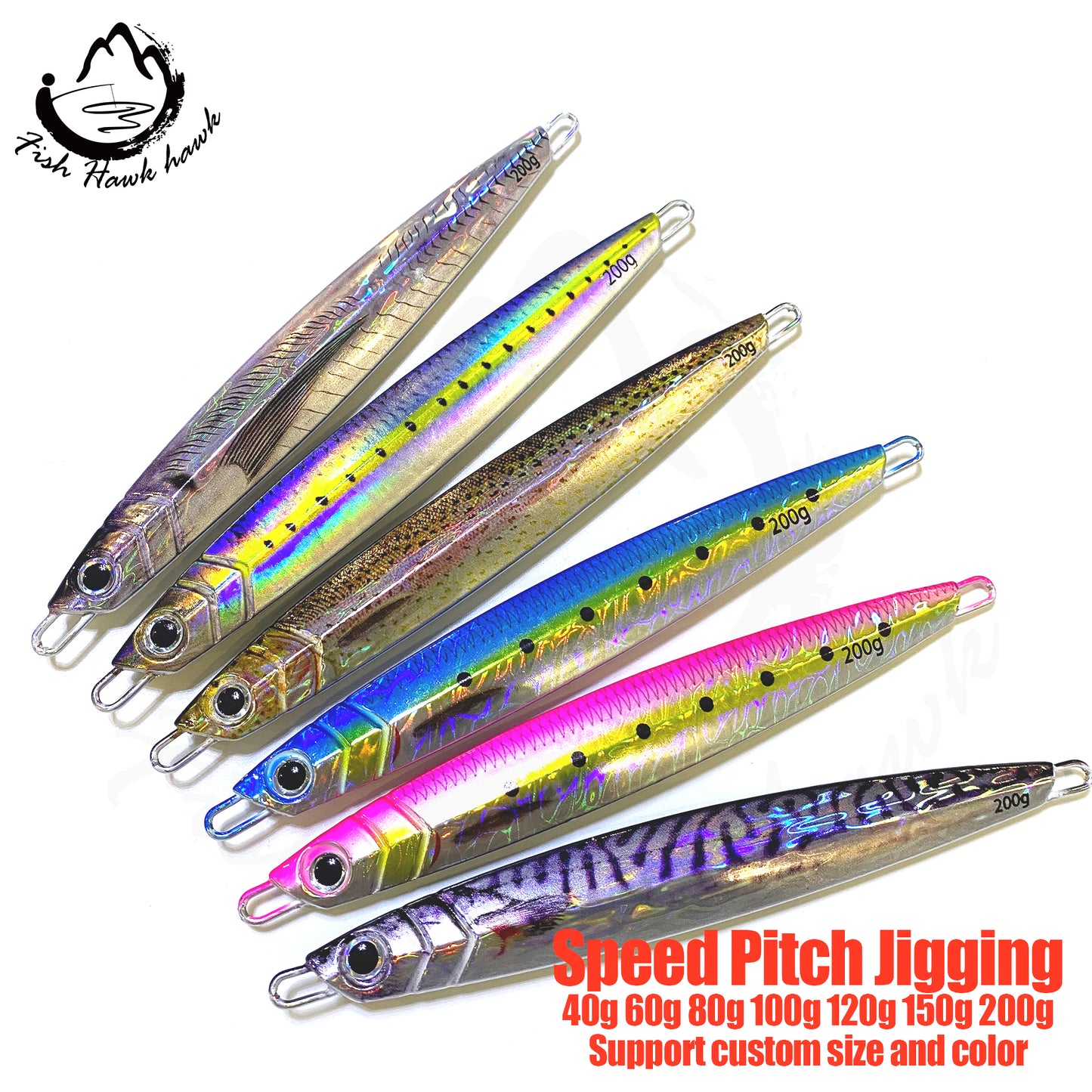 L #9 Slow/Speed Jigs 40g 60g 80g 100g 120g 150g 200g