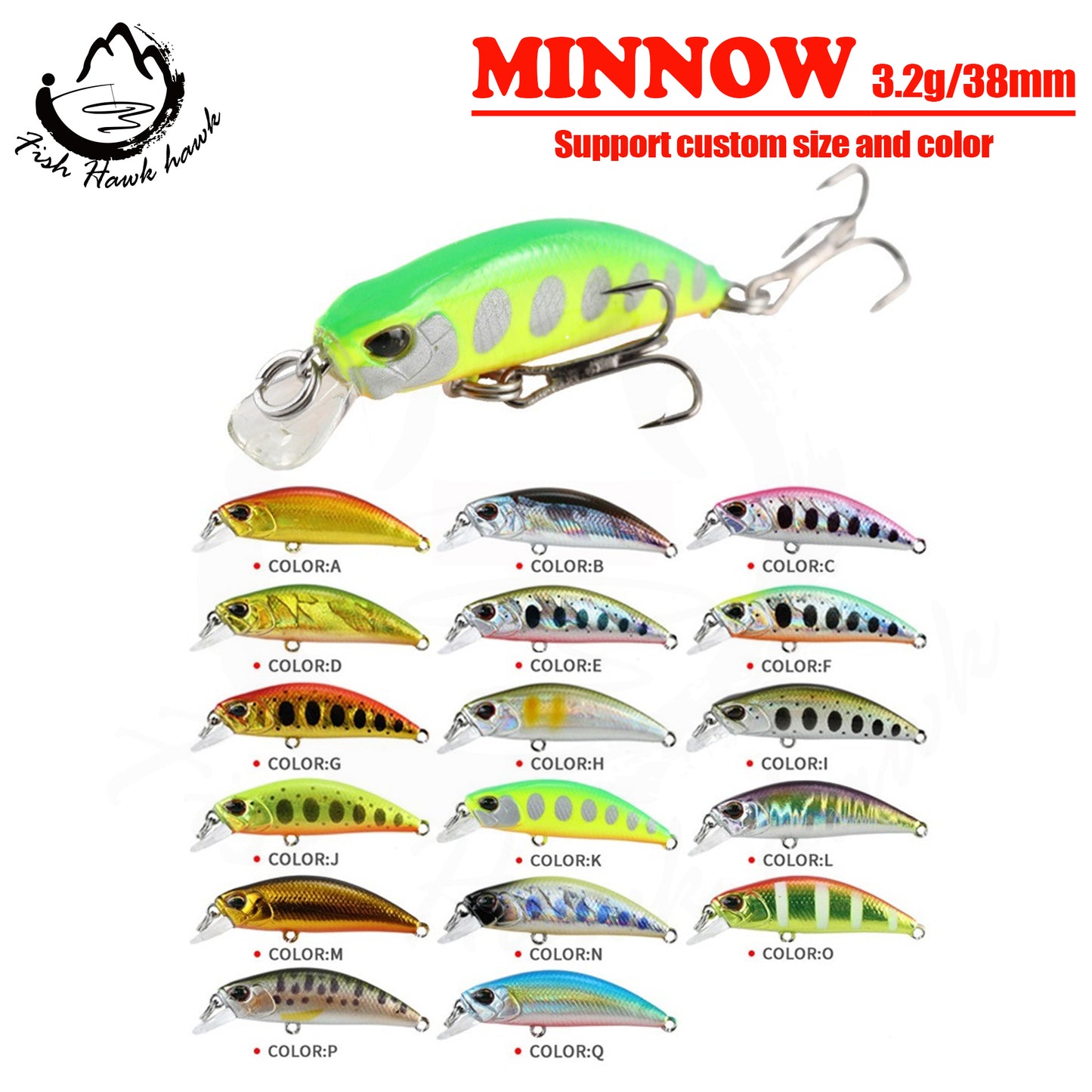 Minnow Saltwater Lures 38mm/3.2g
