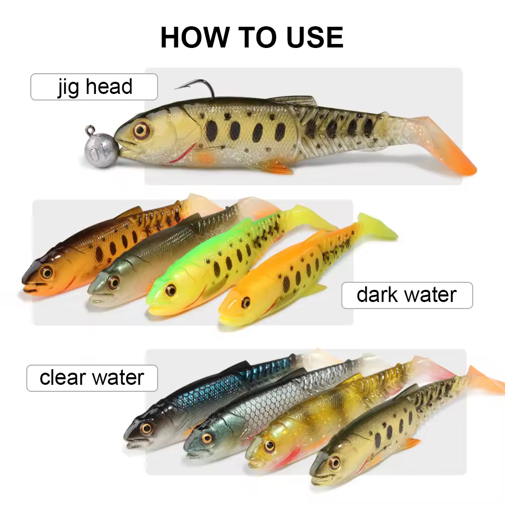 High Quality Soft lure/Soft Bait/Artficial Bait/Creature Bait Fishing Lure 6.5cm/ 8.5cm/10.5cm/12cm