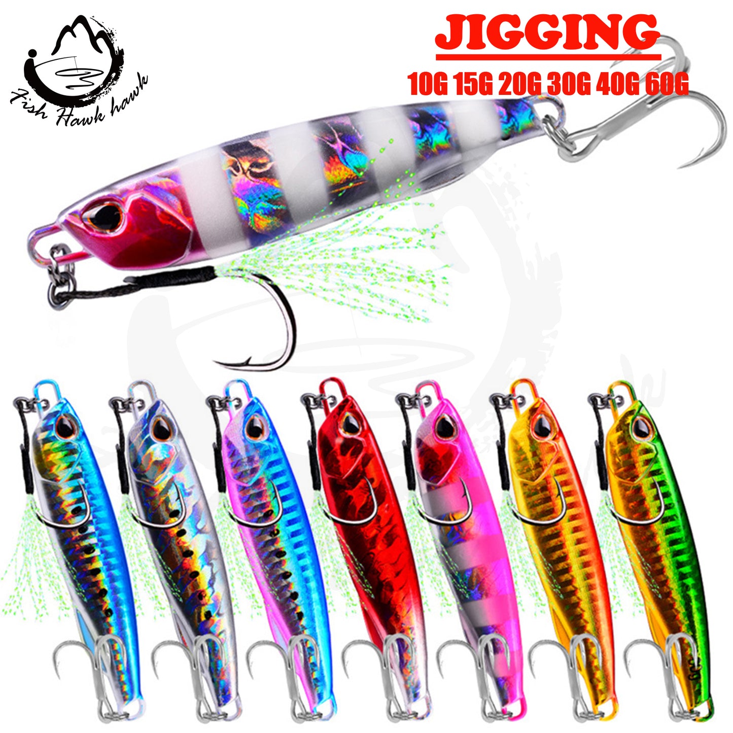 #60 Slow Pitch Jigs 10g 15g 20g 30g 40g 60g