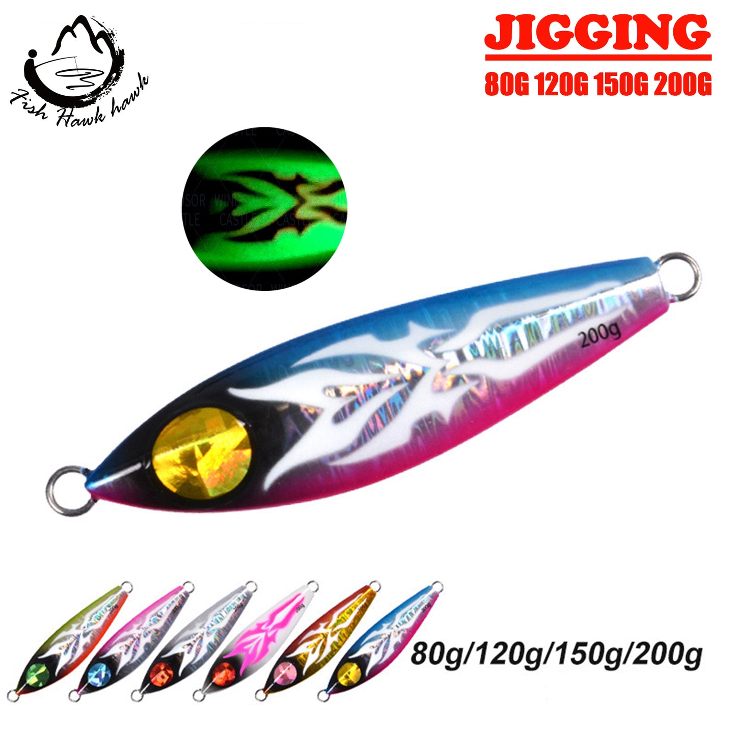 #96 Slow Pitch Jigs 80g 120g 150g 200g