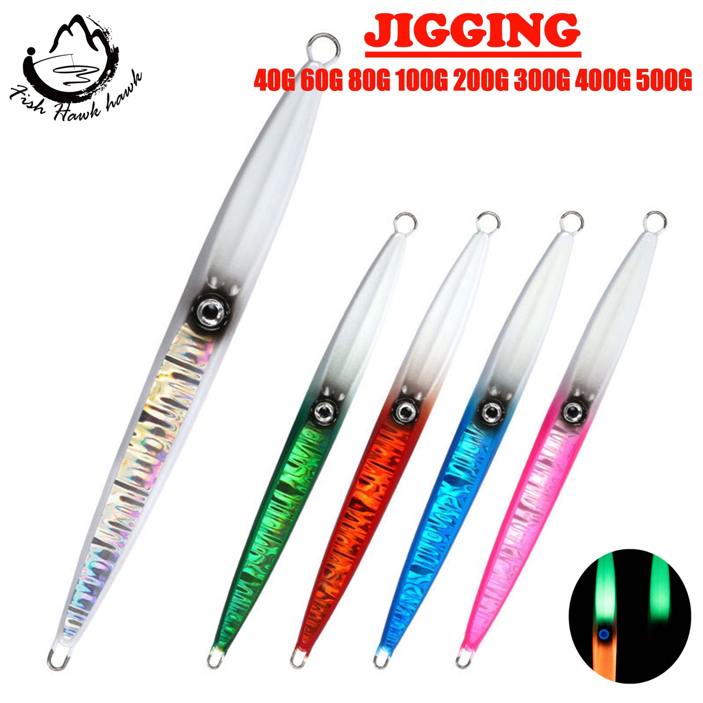 #99 Slow Pitch Jigs 40g 60g 80g 100g 200g 300g 400g 500g