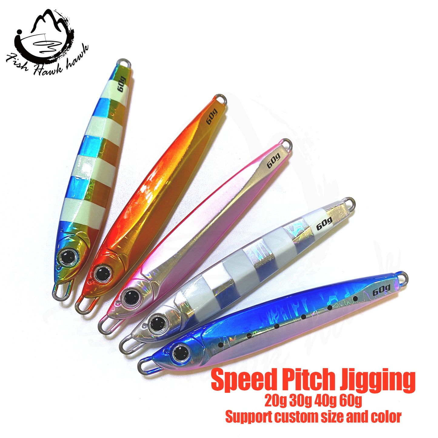 骏#58 Slow/Speed Pitch Jigs Bait 20g 30g 40g 60g