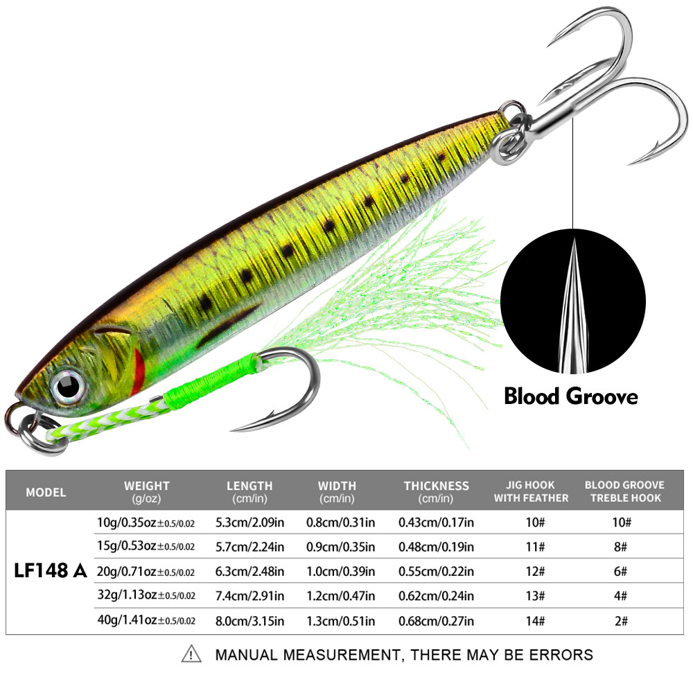 #76 Slow Pitch Jigs 10g 15g 20g 32g 40g