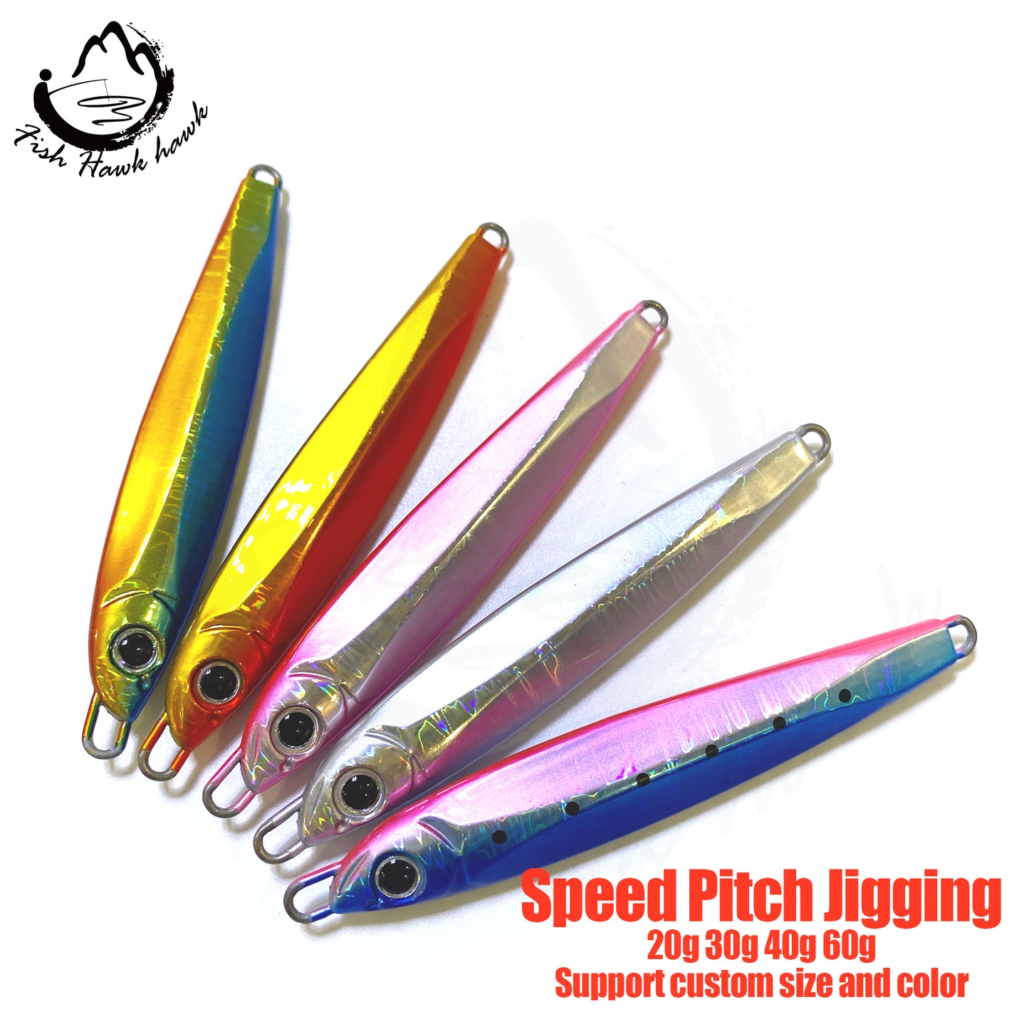 骏#58 Slow/Speed Pitch Jigs Bait 20g 30g 40g 60g