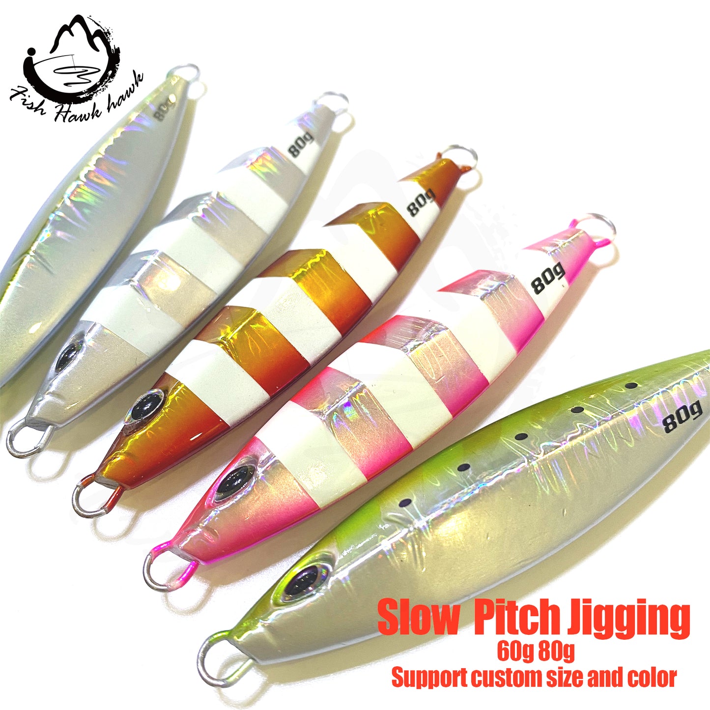 骏#124 Slow Pitch Jigs Bait 60g 80g