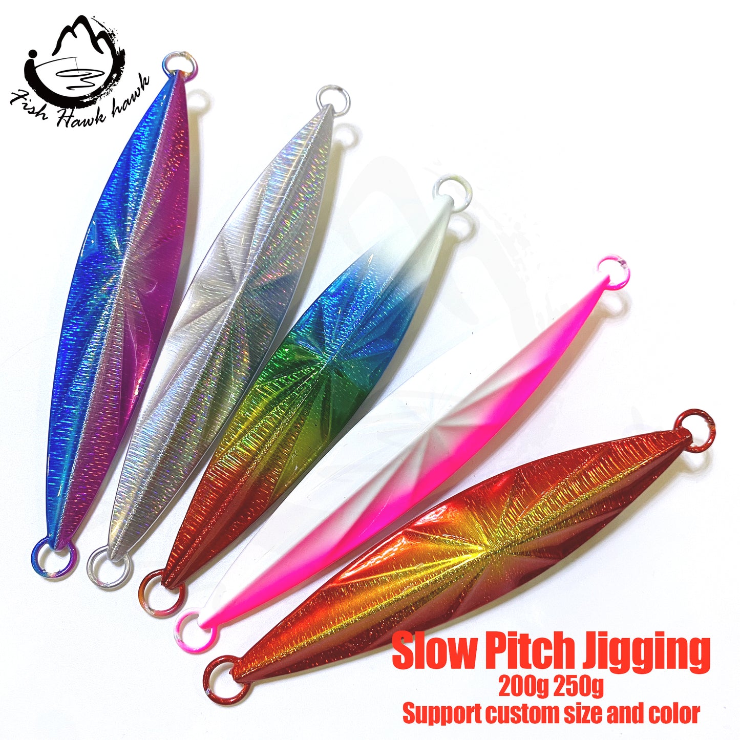 渔#38 Slow Pitch Jigs Bait 200g 250g