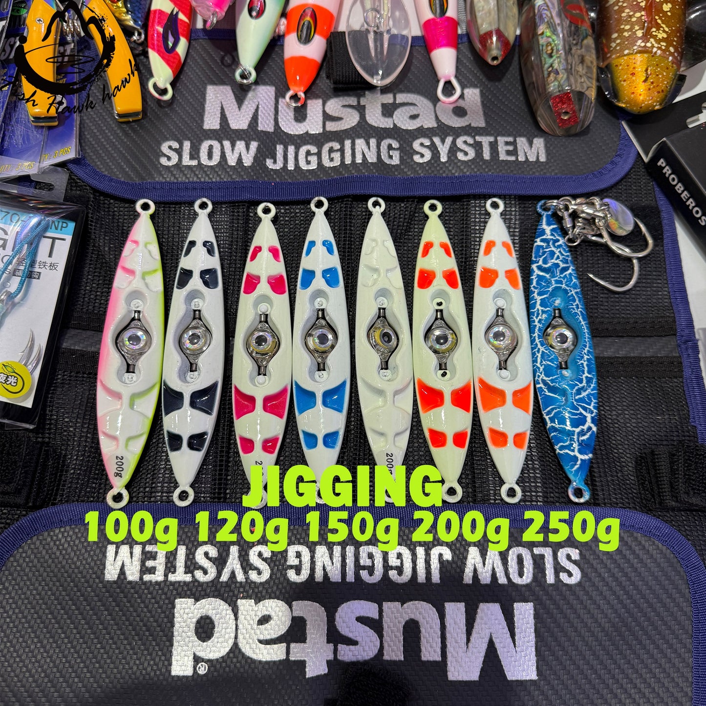 New 3D LED Bait Light Jigpara Slow Pitch Jig High Performance Jigging Lure with Glow Paint 100g 120g 150g 200g 250g