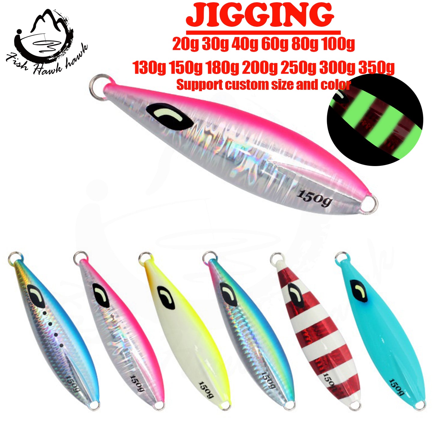 #39 Speed/Slow Jigs 20g 30g 40g 60g 80g 100g 130g 150g 180g 200g 250g 300g 350g