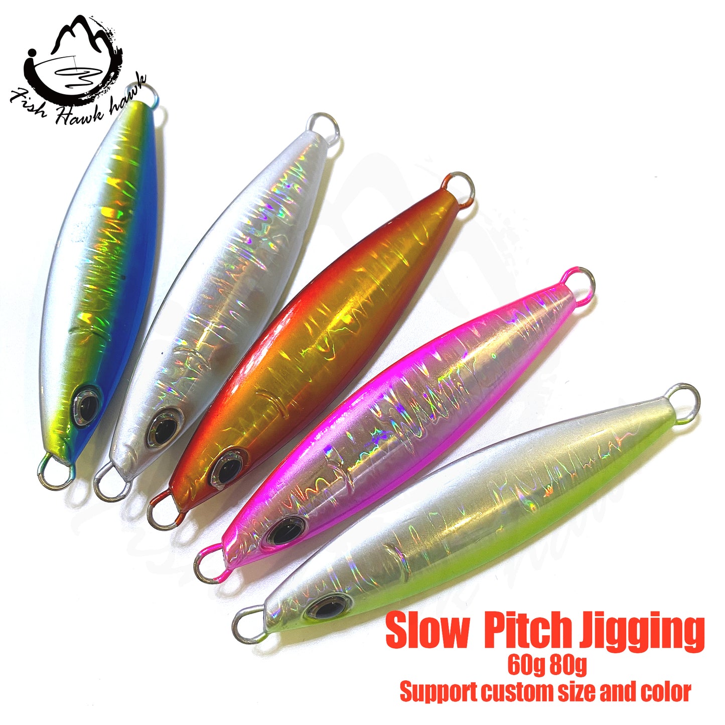 骏#124 Slow Pitch Jigs Bait 60g 80g