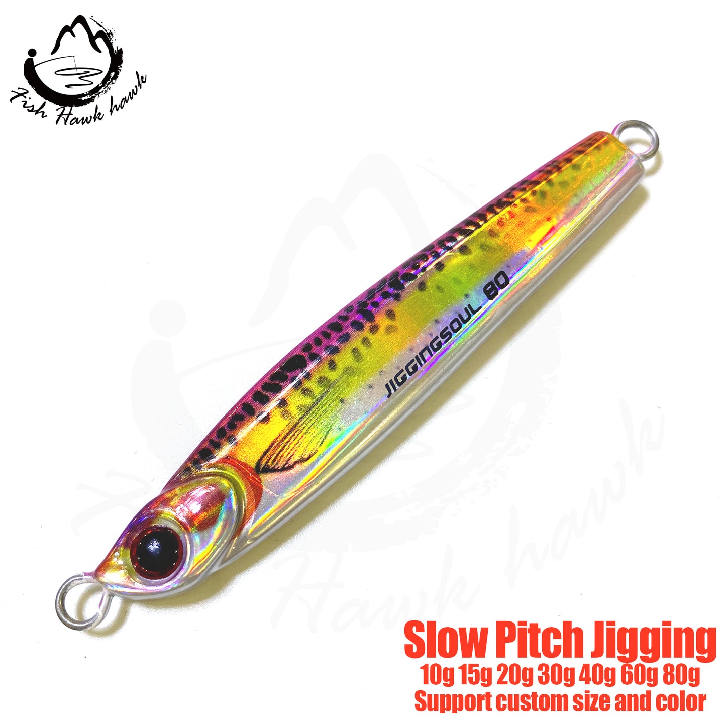 索#102 Slow/Speed Pitch Jigs Bait 10g 15g 20g 30g 40g 60g 80g