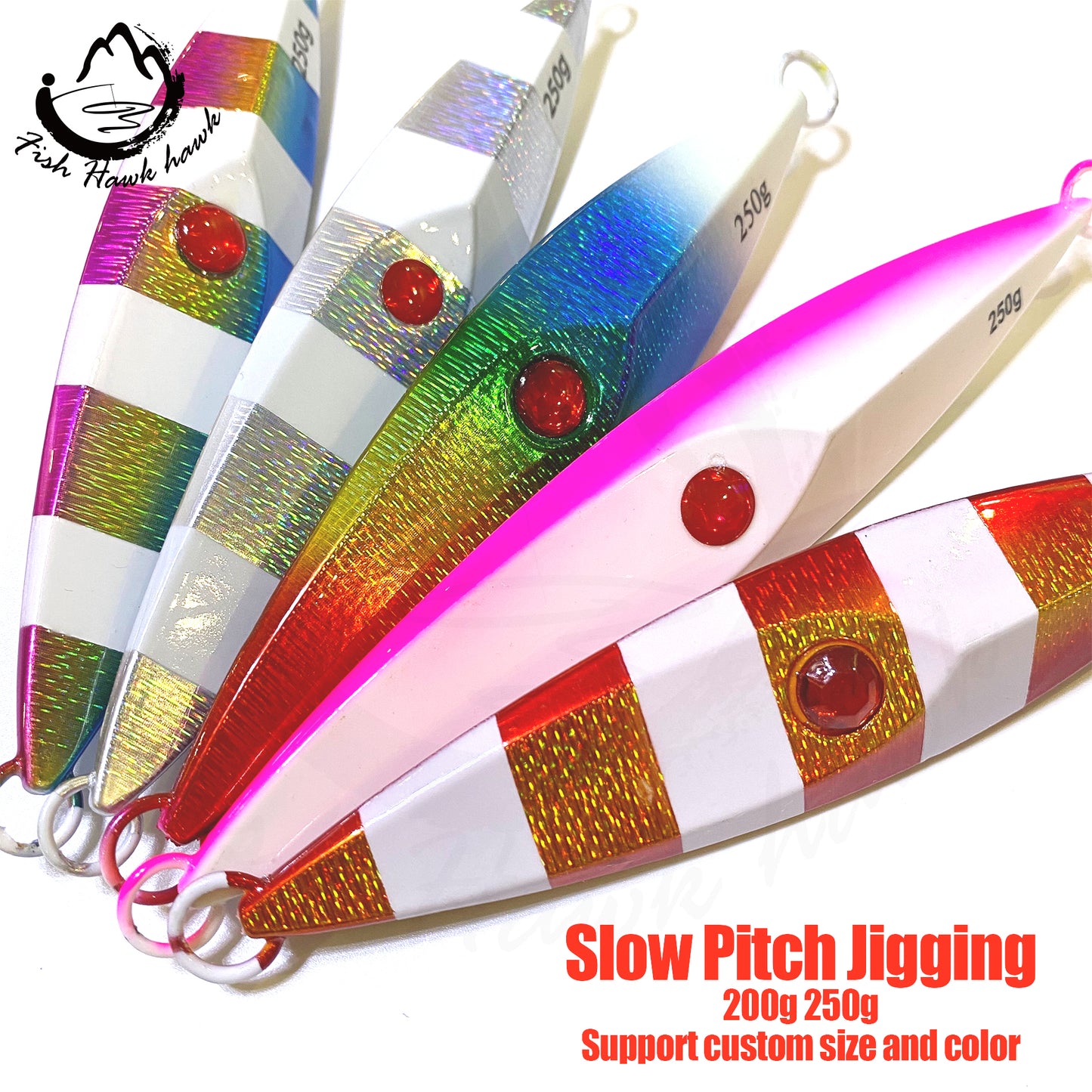 渔#38 Slow Pitch Jigs Bait 200g 250g