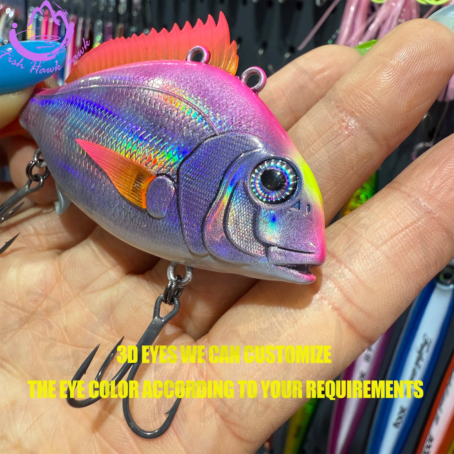 Snapper VIB 3D simulation lure fake Saltwater plastic bait 11g30g24g