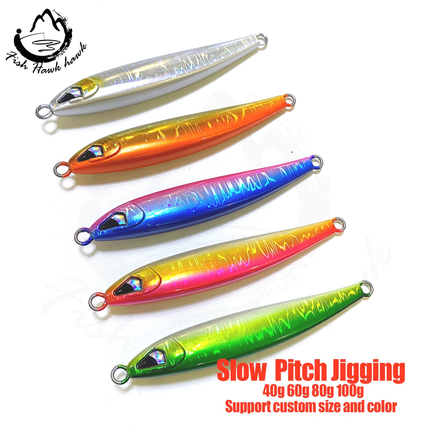 海#37 Slow/Speed Pitch Jigs Bait 40g 60g 80g 100g