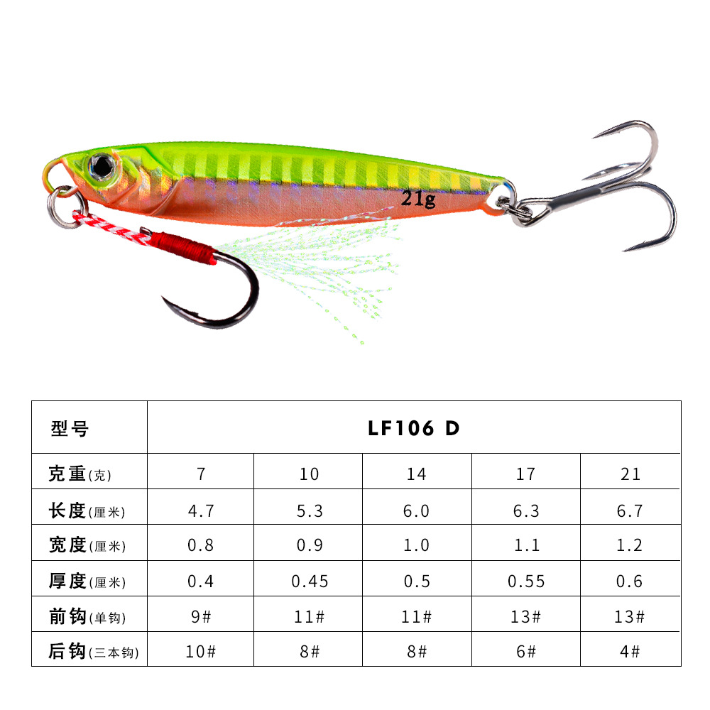 #73 Slow Pitch Jigs 7g 10g 14g 17g 21g