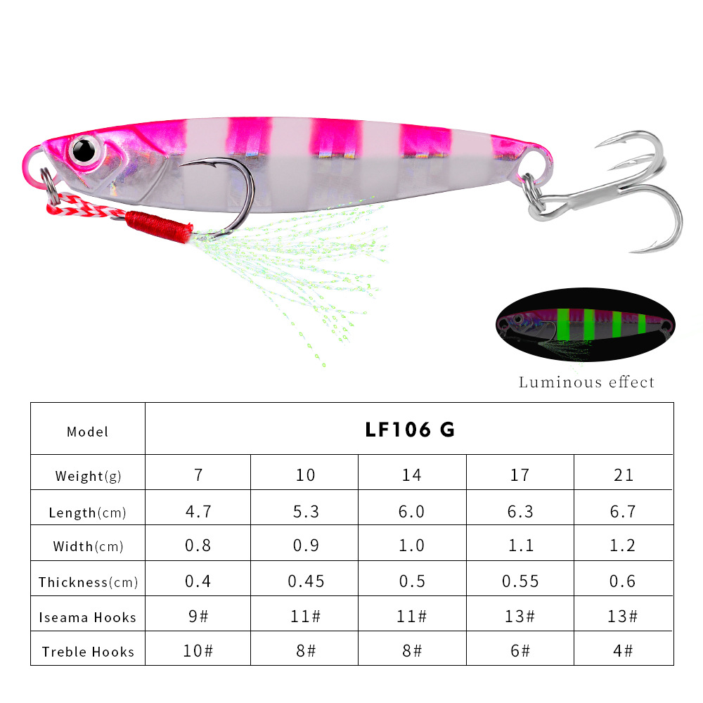 #73 Slow Pitch Jigs 7g 10g 14g 17g 21g