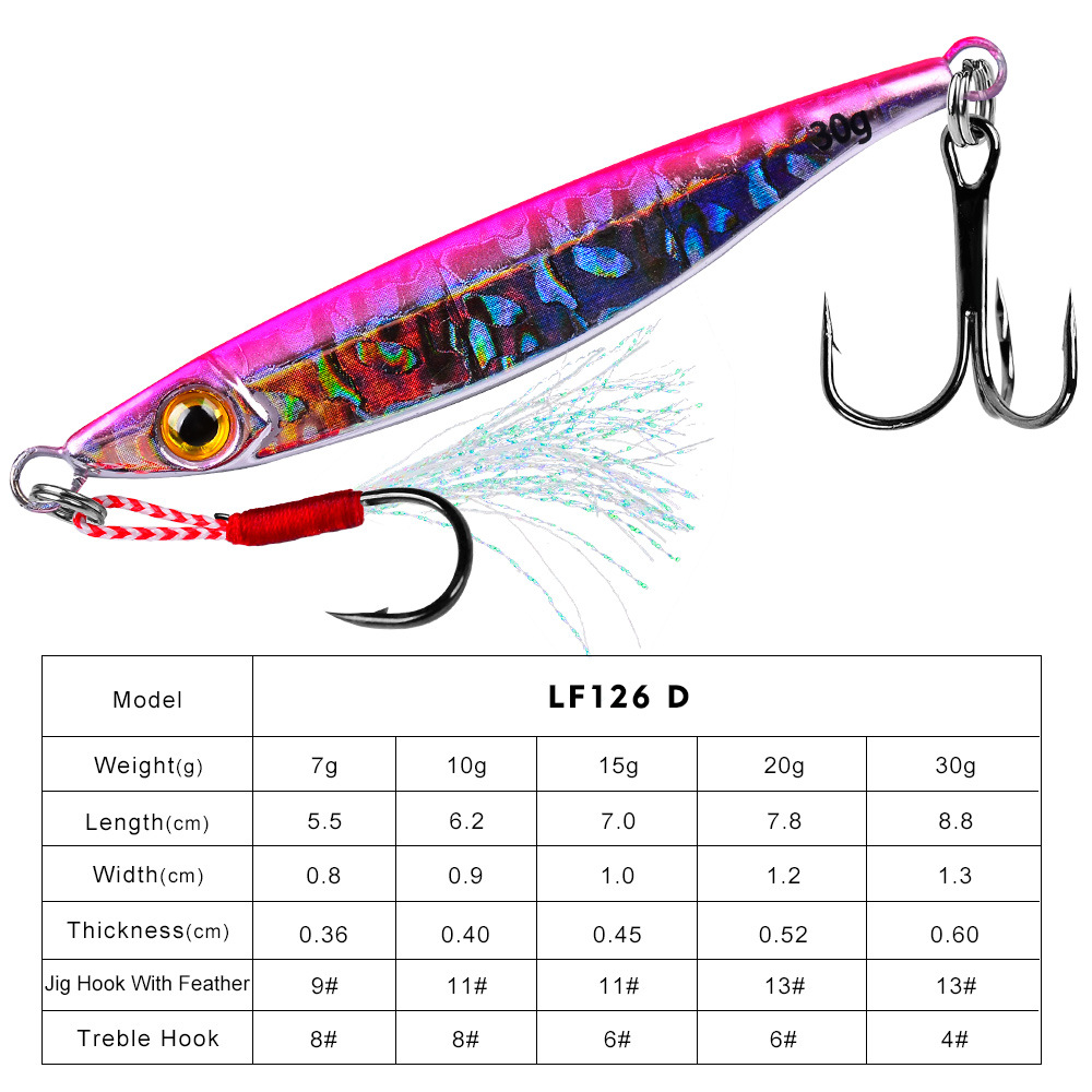 #74 Slow Pitch Jigs 7g 10g 15g 20g 30g