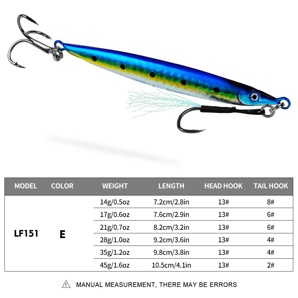 #71 Slow Pitch Jigs 14g 17g 21g 28g 35g 45g
