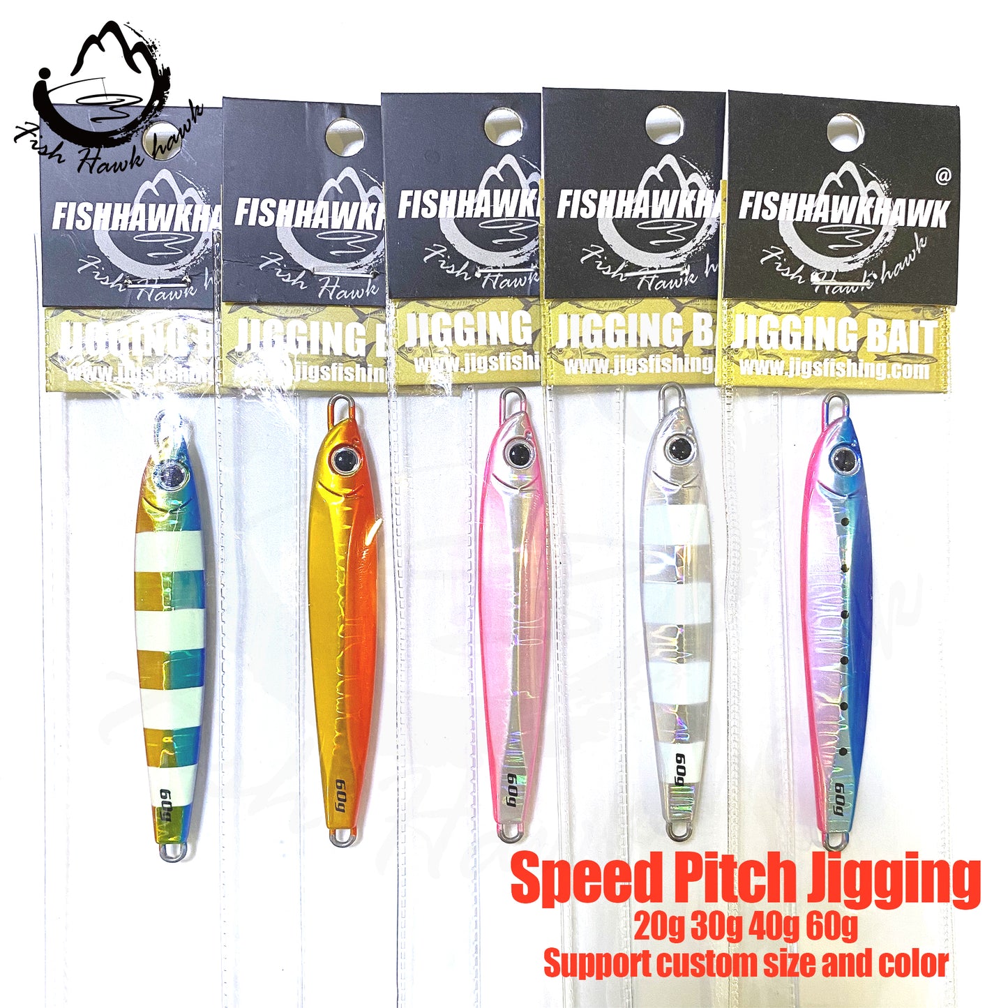 骏#58 Slow/Speed Pitch Jigs Bait 20g 30g 40g 60g