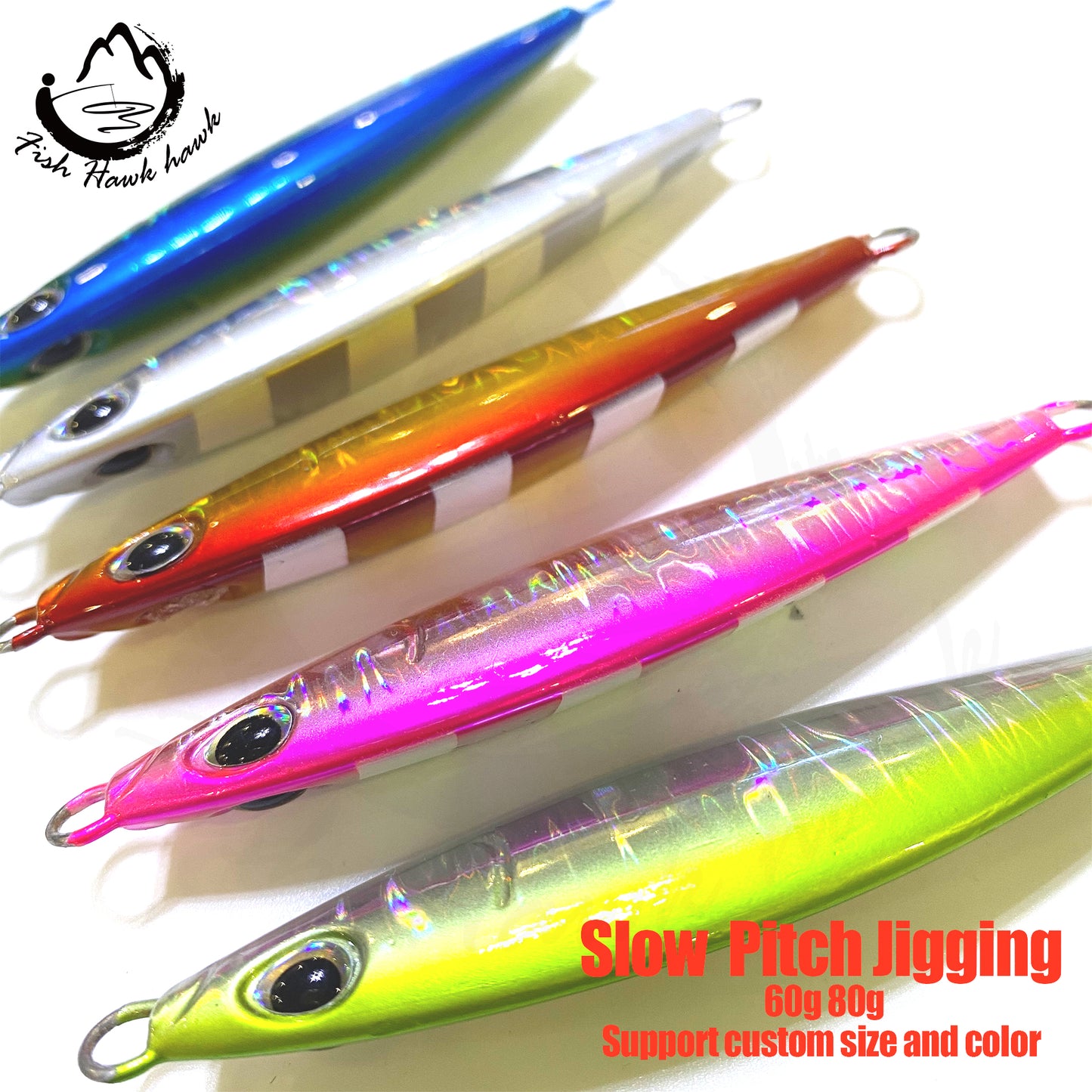 骏#124 Slow Pitch Jigs Bait 60g 80g