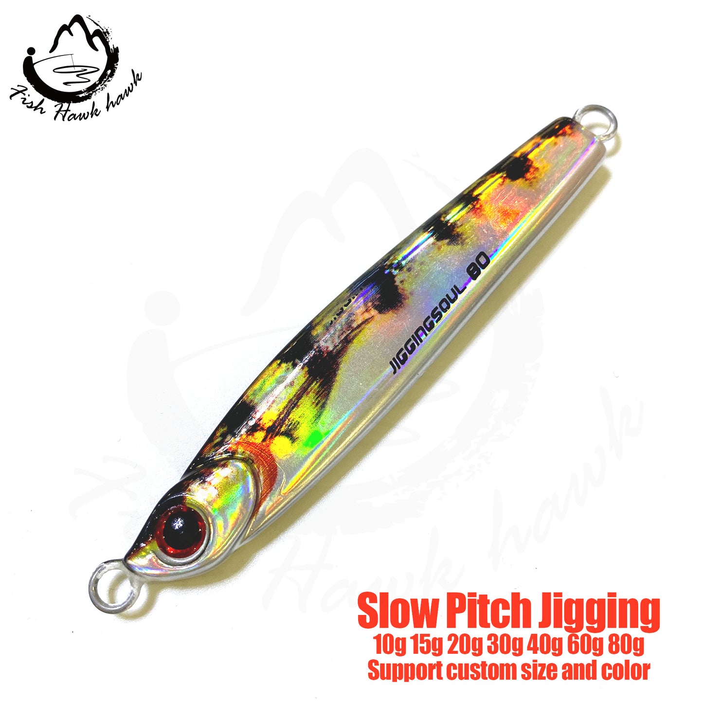 索#102 Slow/Speed Pitch Jigs Bait 10g 15g 20g 30g 40g 60g 80g