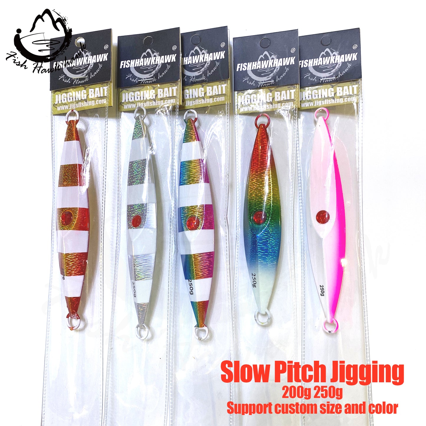 渔#38 Slow Pitch Jigs Bait 200g 250g