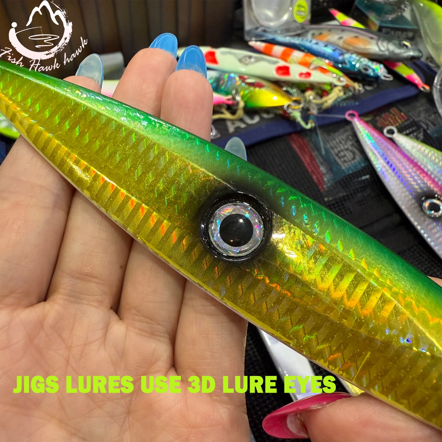 Slow Pitch Jigging Iron Plate Jig 30g 40g 60g 80g 100g 120g 150g 200g 250g 300g 400g 500g Saltwater Jigging Lure Set for Offshore Deep Sea and Vertical Fishing with UV Glow